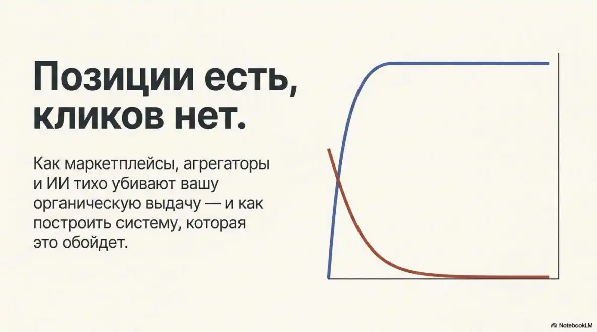 Позиции есть, кликов нет: как маркетплейсы и агрегаторы тихо убивают вашу органику